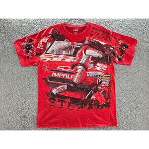 Nascar Tony Stewart Shirt Mens Large Racing Old Spice All Over Print 2010 Chevy